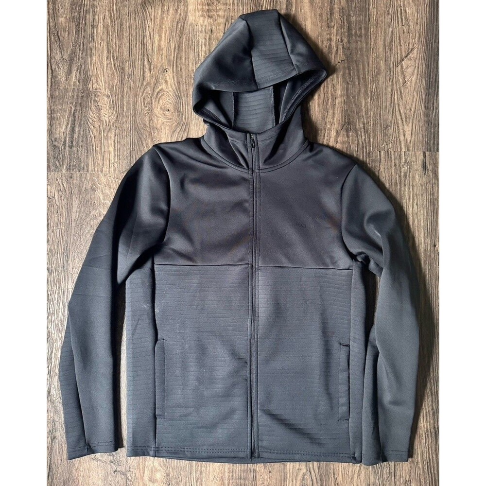 Spyder Active Men's Full Zip Hoodie, Pocket, Stretch Size Small Color- Charcoal